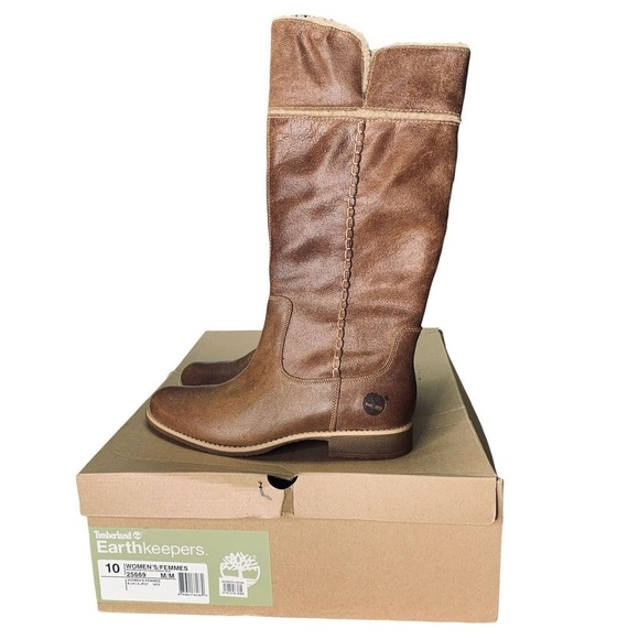 Timberland Shoreham Earthkeepers Shearling Fold Down Boots Womens Size 10 $290 - Picture 2 of 16